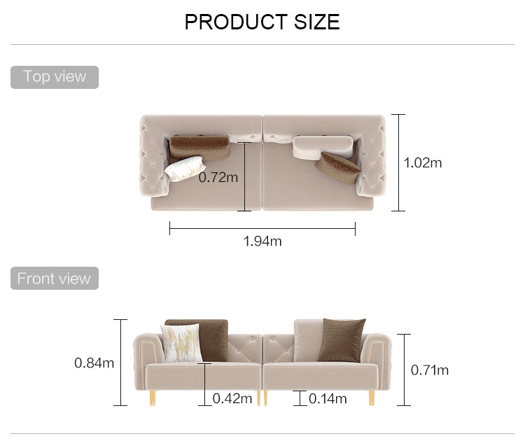 Rubeza Sofia 4 Seater Sofa - Warm Sand