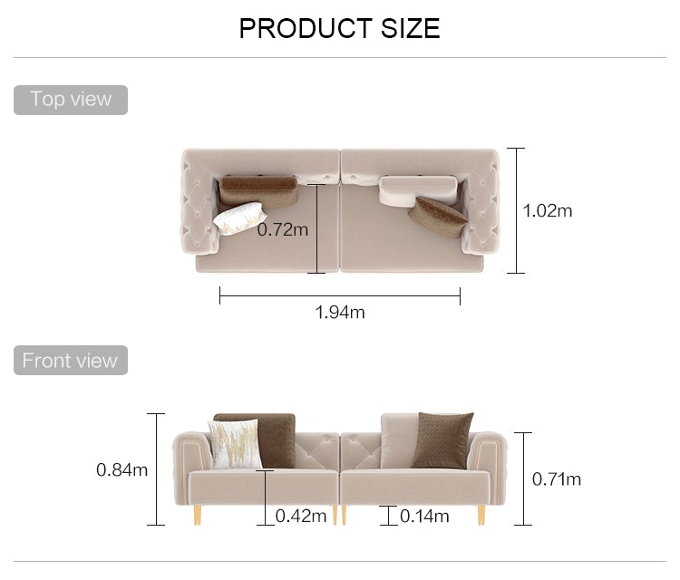 Rubeza Sofia 4 Seater Sofa - Black