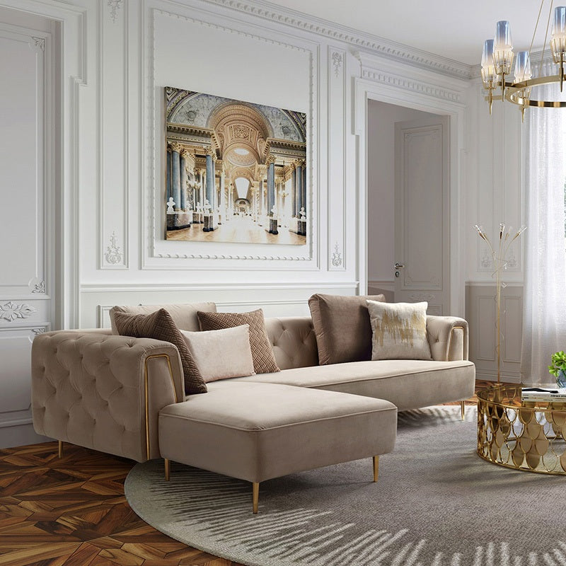 Light brown corner sofa discount