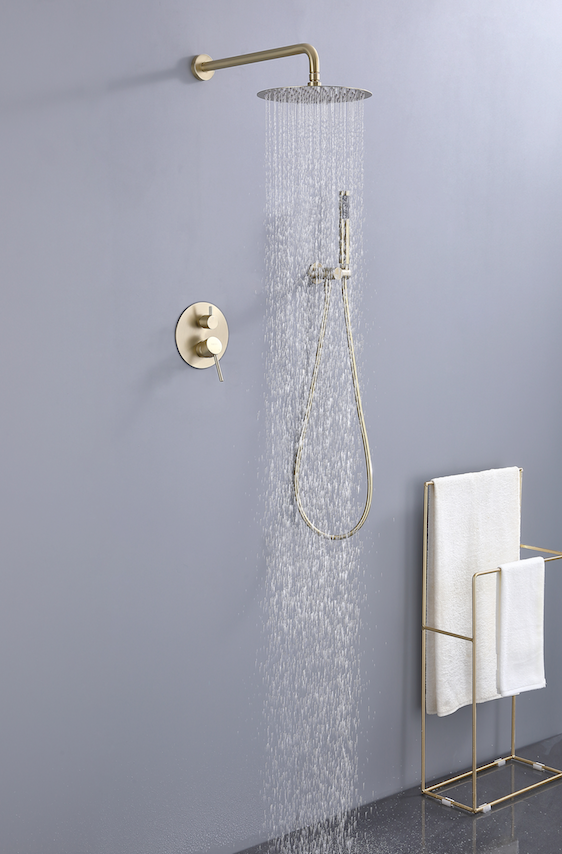 Rubeza Concetto Shower Set - Brushed Gold