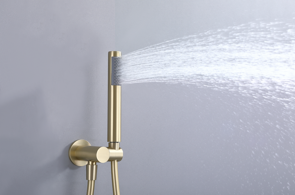 Rubeza Concetto Shower Set - Brushed Gold