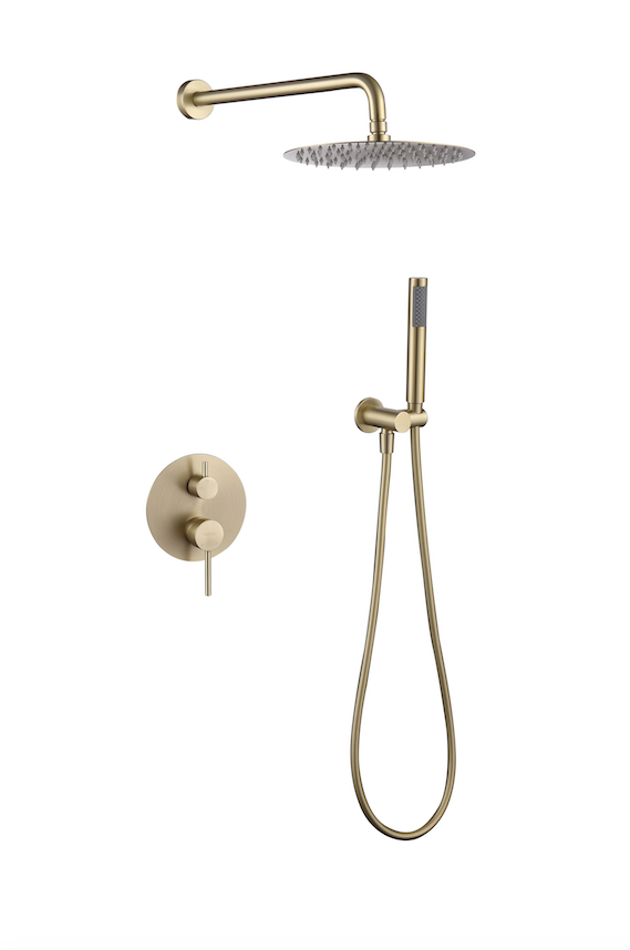 Rubeza Concetto Shower Set - Brushed Gold