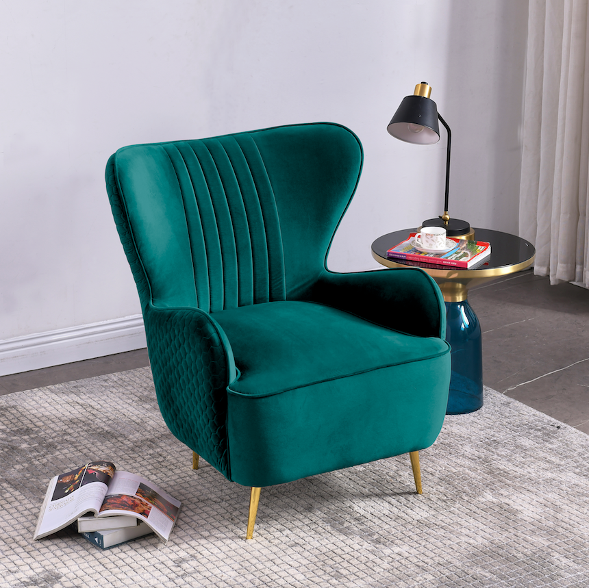 Rubeza Leo Lottie Collection Armchair - Ocean Green