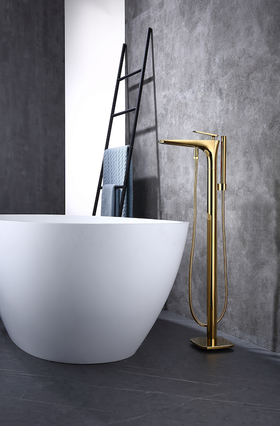 Rubeza Concetto FreeStanding Bath Tap - brushed Gold