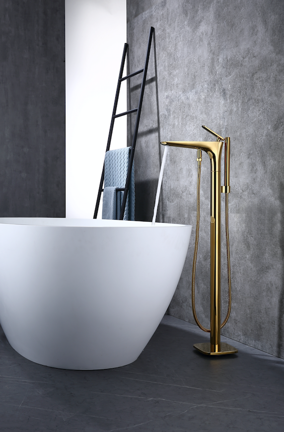 Rubeza Concetto FreeStanding Bath Tap - brushed Gold