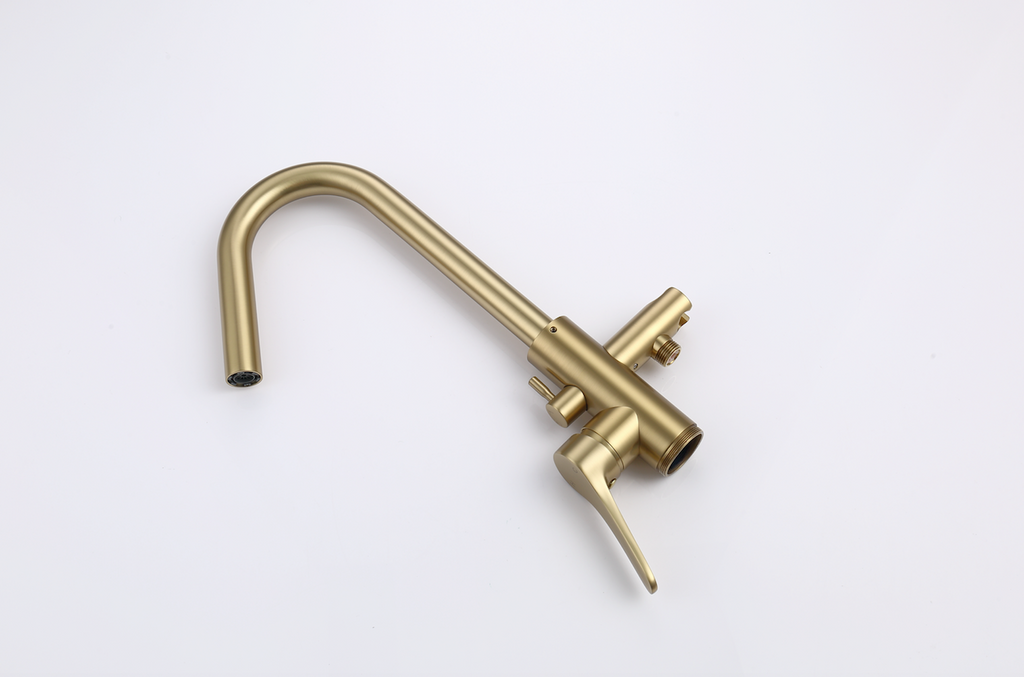 Rubeza Lucia Freestanding Bath Tap - Brushed Gold