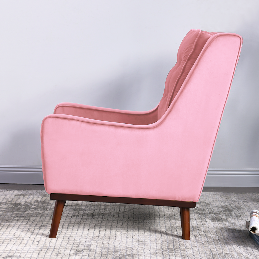 Rubeza Scott Armchair - Taffy Pink