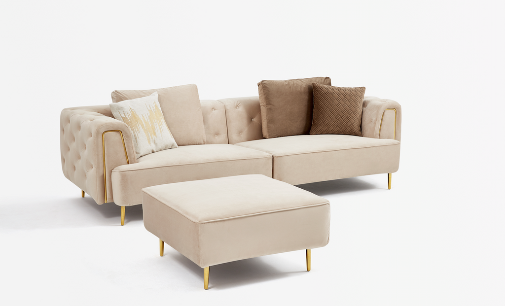 Rubeza Sofia 4 Seater Sofa - Warm Sand