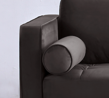 Rubeza Scott Cylinder Cushion  - Dark Grey