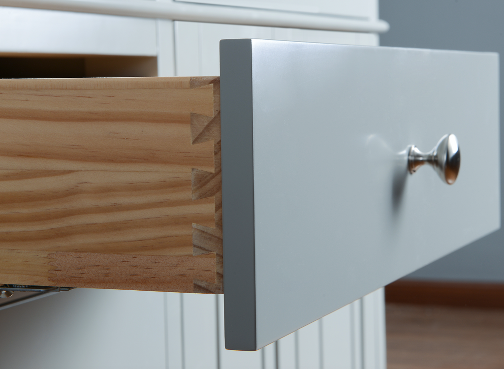 Rubeza 1500mm Didim Vanity Unit with Carrara Marble Top - Light Grey & Chrome