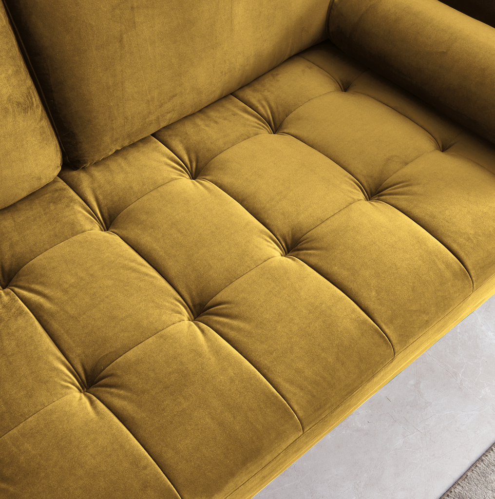 Rubeza Scott 2 Seater Sofa - Posh Gold
