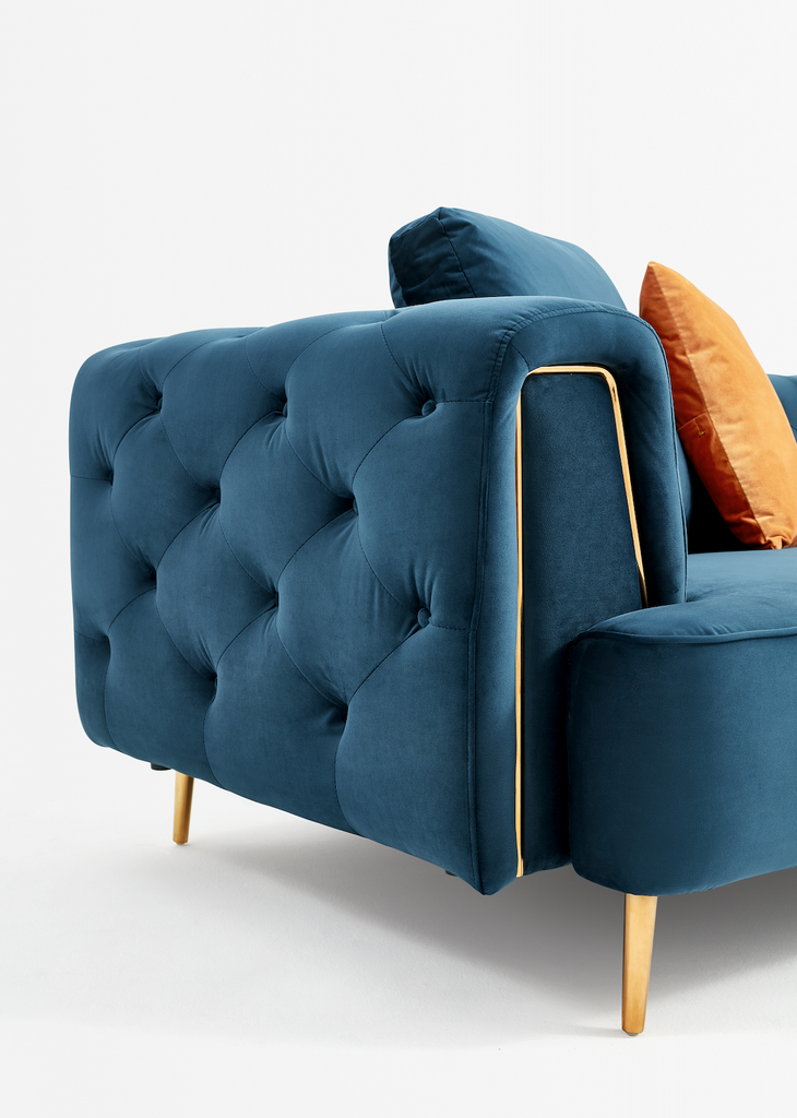 Rubeza Sofia 2 Seater Sofa - Dark Blue