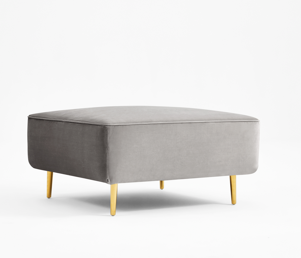 Rubeza Sofia / Cricket Ottoman - Medium Grey