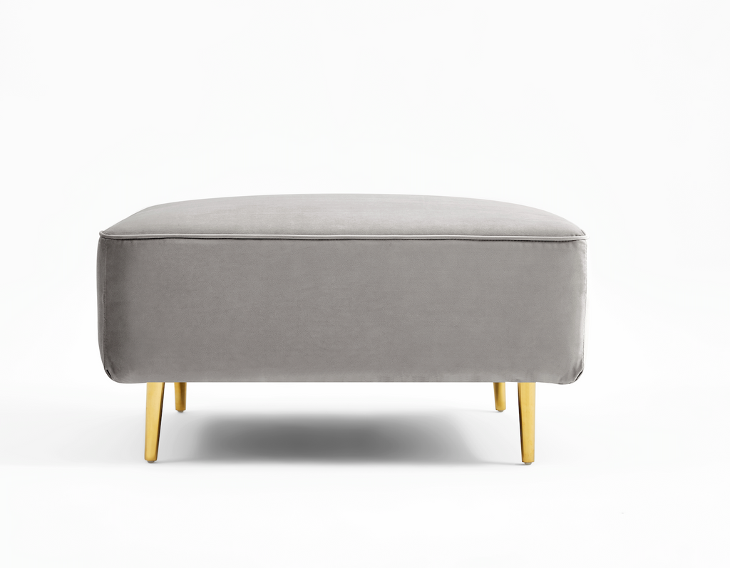 Rubeza Sofia / Cricket Ottoman - Medium Grey