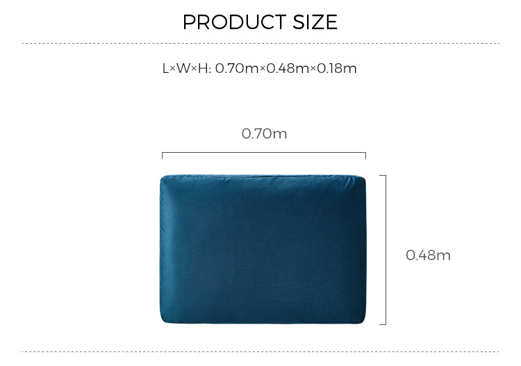 Rubeza Moka Cushion - Dark Blue - 70x48 cm