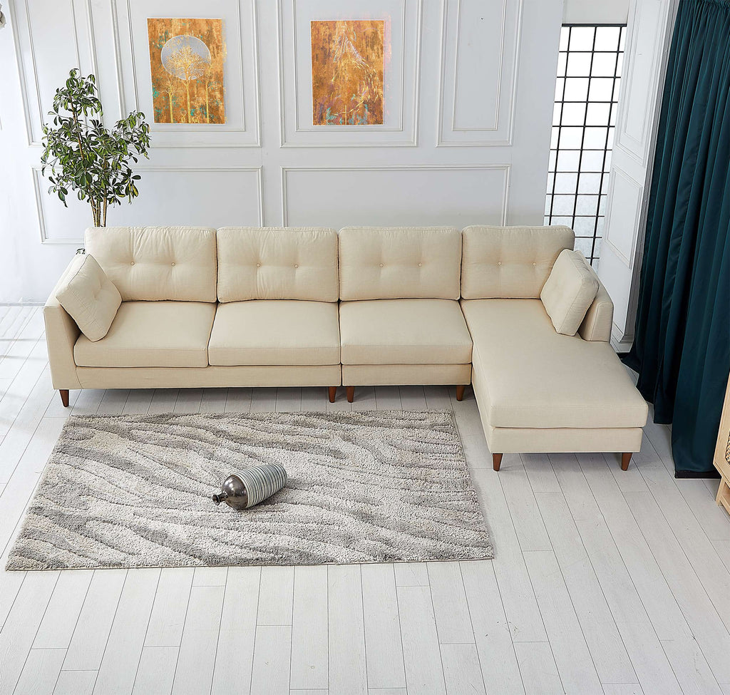 Leo 2+Seater/Armless 1 Seater/Chaise - Daisy White All Over