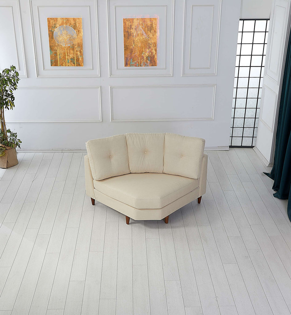 Rubeza Leo 1+Seater/Corner/Armless 1 Seater/Armless 1 Seater/Corner/ 2+Seater - Daisy White All Over