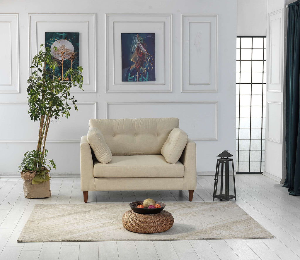 Rubeza Leo Collection 2 Seater Sofa - Daisy White All Over
