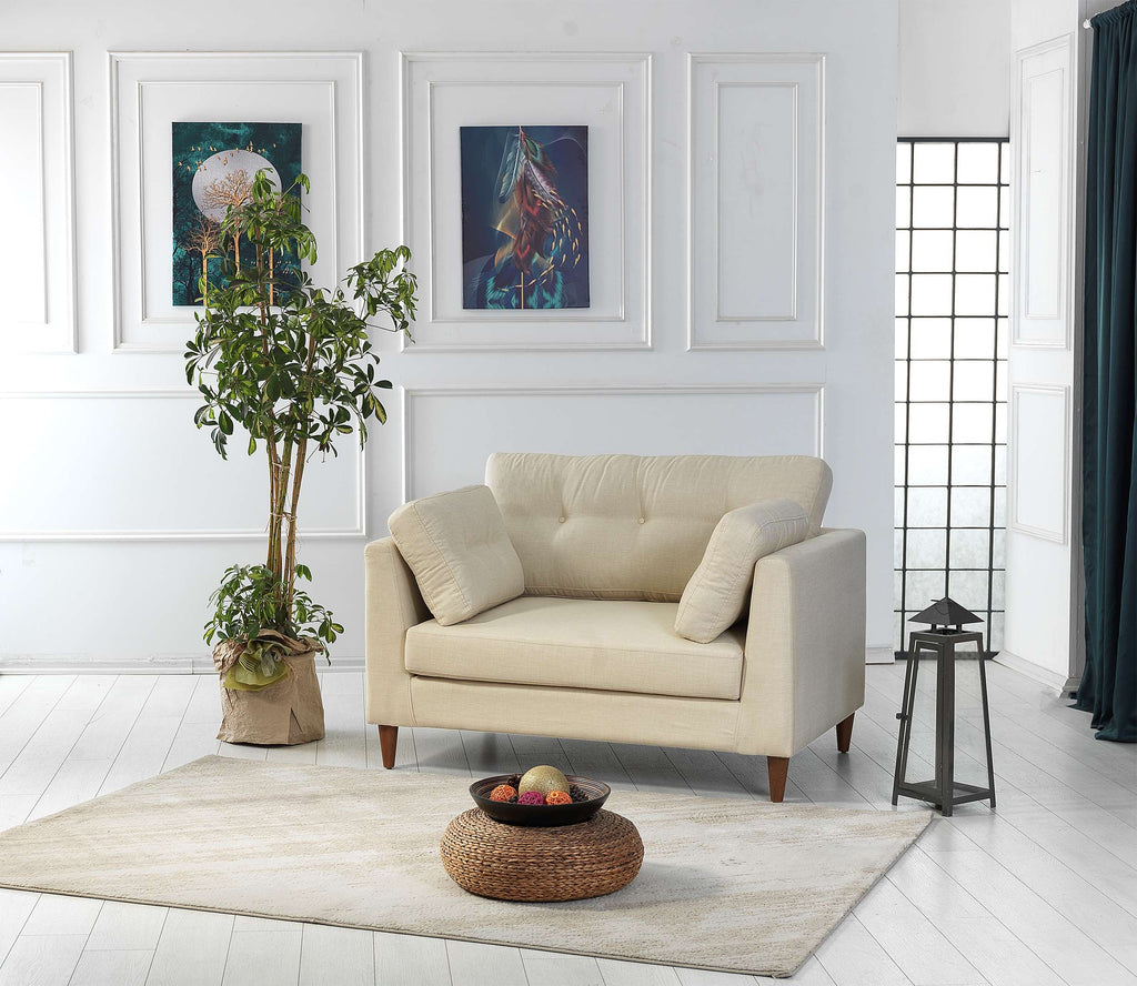 Rubeza Leo Collection 2 Seater Sofa - Daisy White All Over