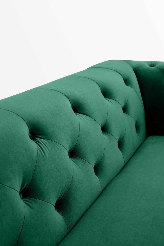 Rubeza Sofia Left Hand Facing Corner Sofa - Emerald Green