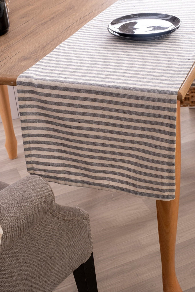 Striped Linen Table Runner