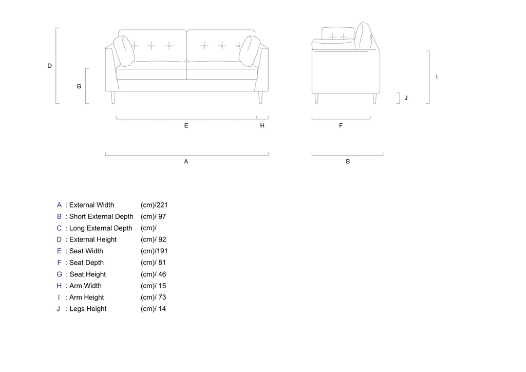 Rubeza Leo 4 Seater Sofa - Grass Green 2 All Over