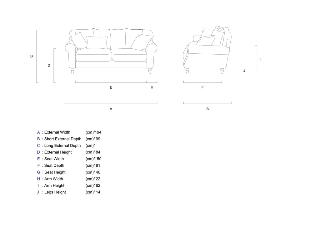 Rubeza Paula 2 Seater Sofa - Super Emerald Green