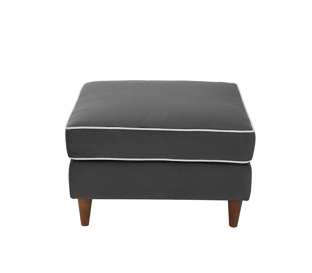 Rubeza Leo Ottoman Bench - Iron Grey