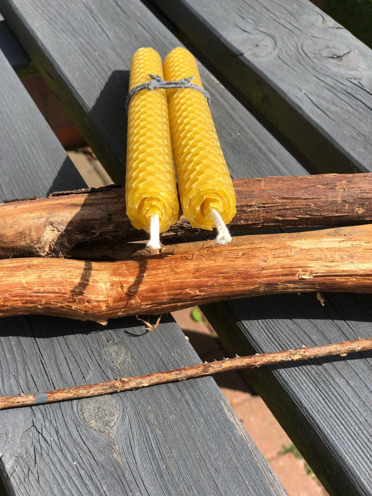 Natural Beeswax Stick Candles Pack of 3