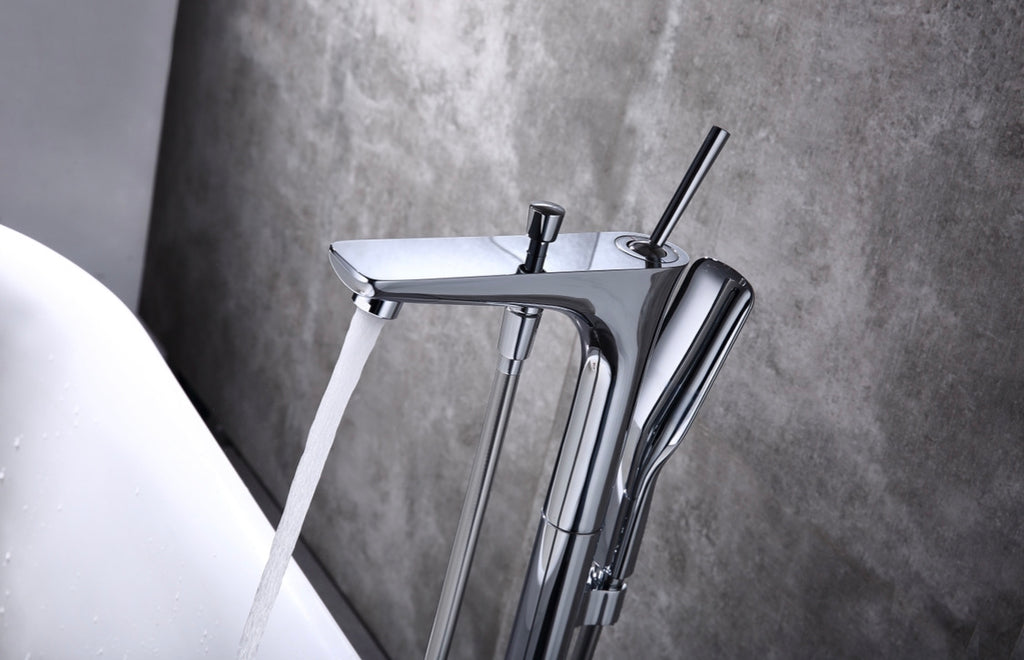 Rubeza Tate Freestanding Bath Taps - Chrome