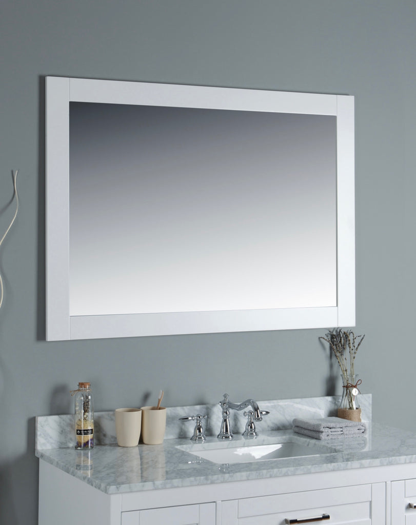 Rubeza 1200mm Riley Vanity Unit with Carrara Marble Top - White & Chrome