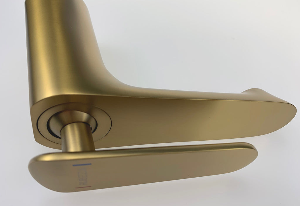 Rubeza Concetto Basin Mixer Tap - Brushed Gold Brass