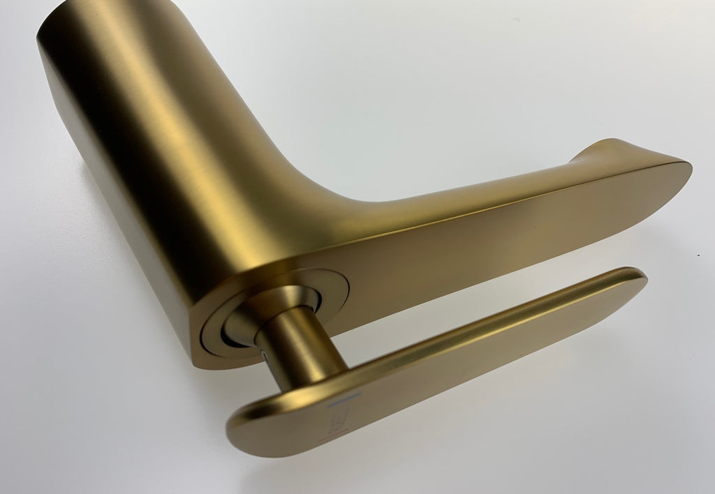 Rubeza Concetto Basin Mixer Tap - Brushed Gold Brass