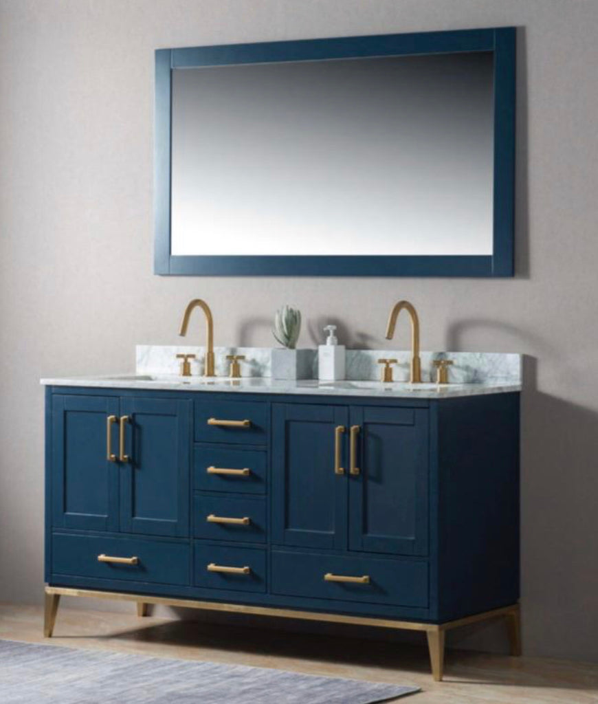 Rubeza 1420x800mm Luxury Framed Mirror - Dark Blue