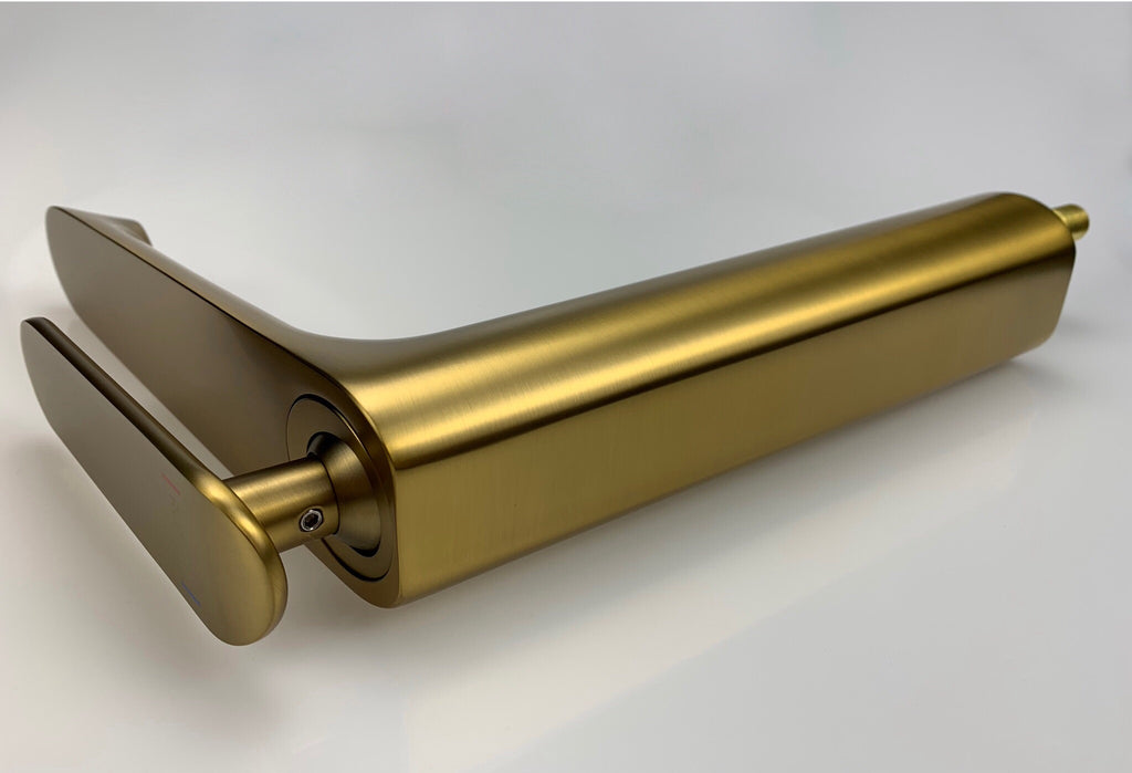 Rubeza Tall Concetto Basin Mixer Tap Brushed Gold