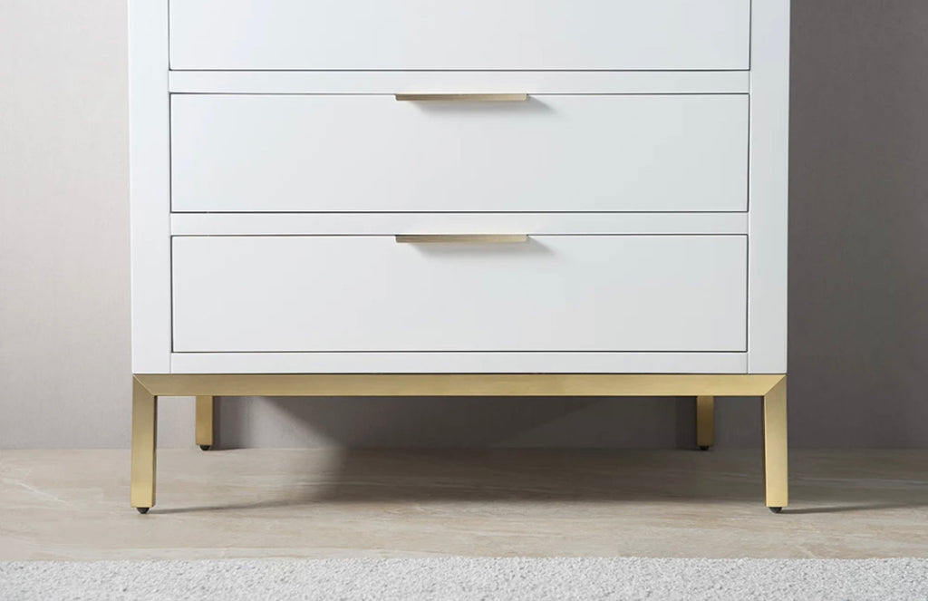 Rubeza 900mm Charlotte Bathroom Vanity Carrara Marble  Top
