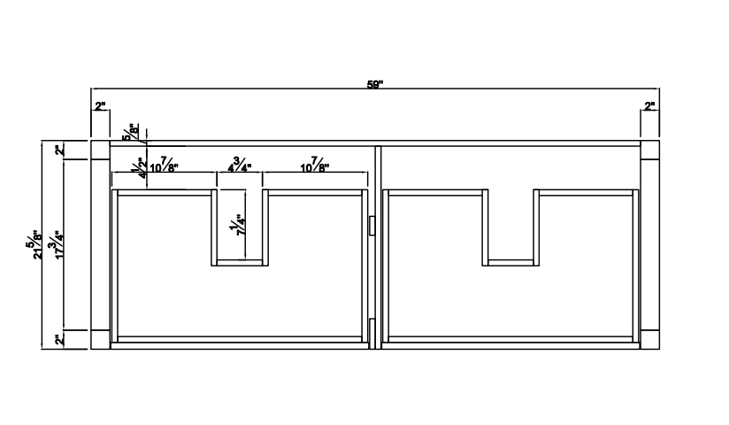 Rubeza 1500mm Layla Vanity Unit with Calacatta Quartz Top - White  & Chrome