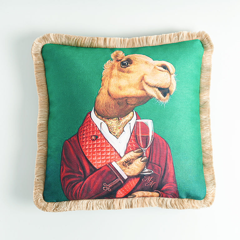 Rubeza Velvet Printed Cushion 45cm x 45cm - Mr.Camel
