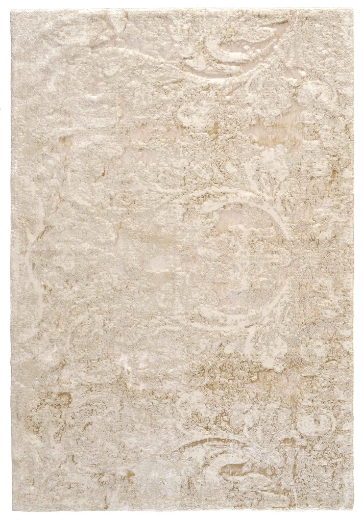 Royal Collection Palmet Design Cotton Viscose Blend Rug - Ecru