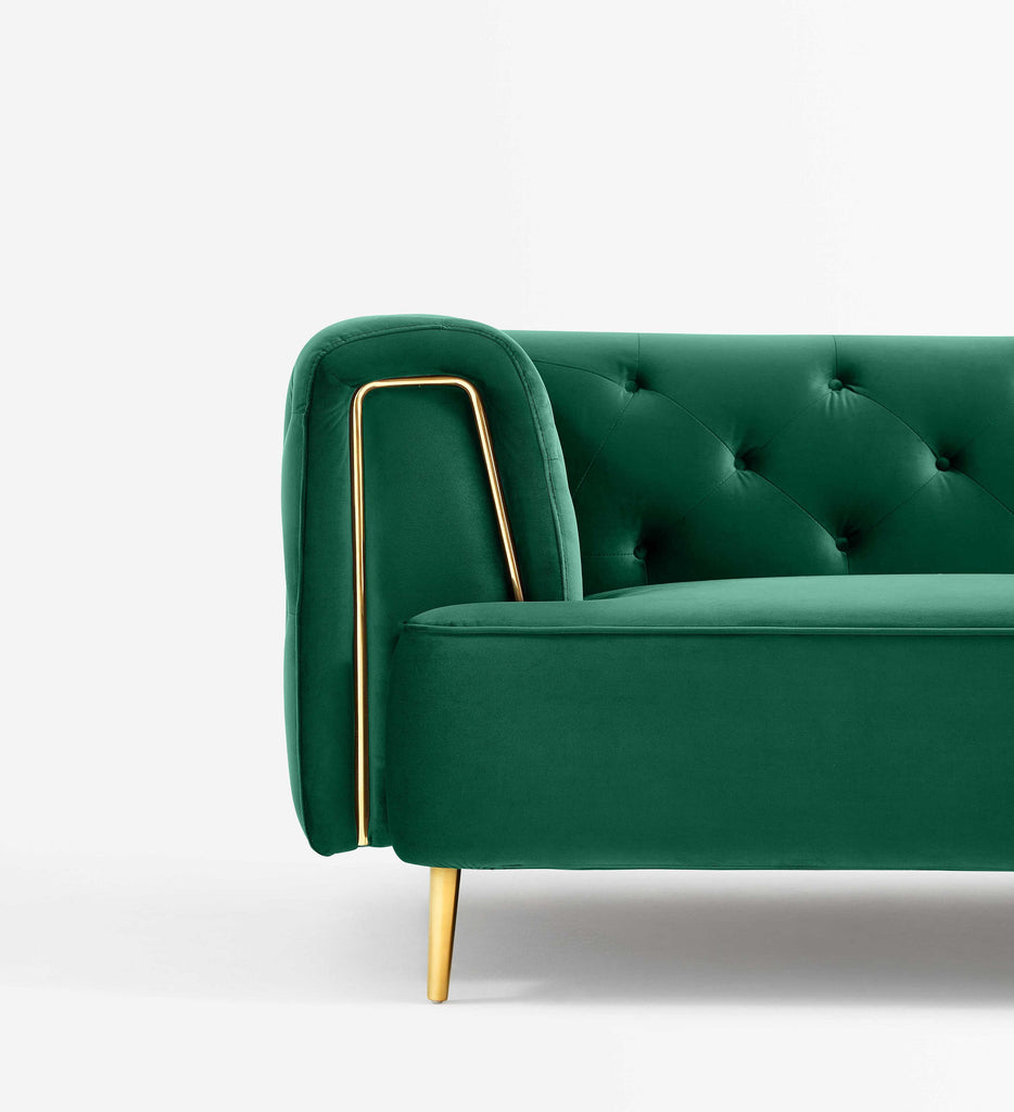 Rubeza Sofia Right Hand Facing Big Corner Sofa - Emerald Green