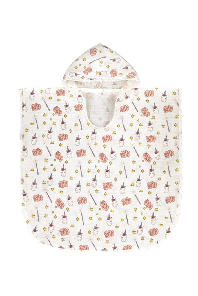 Baby Muslin Pancho - Unicorn