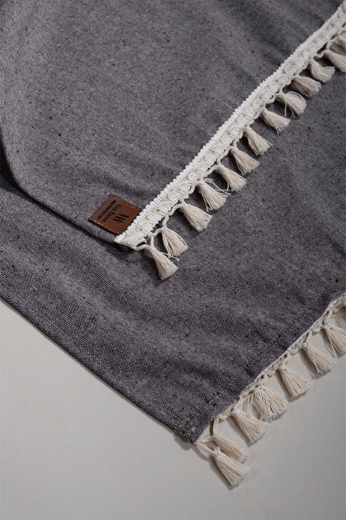 Bobble Cotton Table Runner - Brown