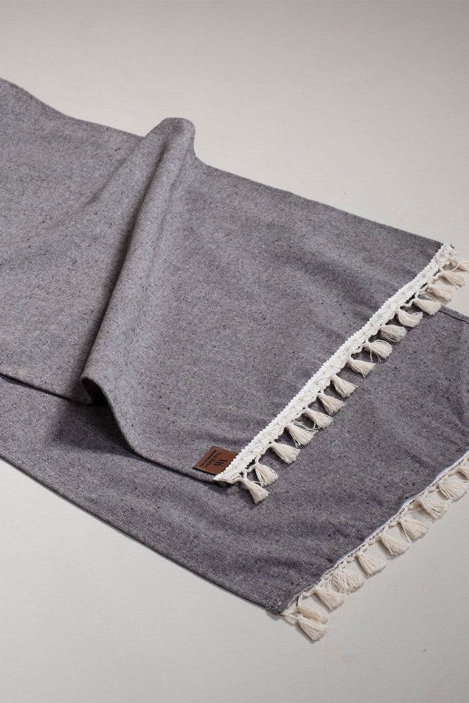 Bobble Cotton Table Runner - Brown